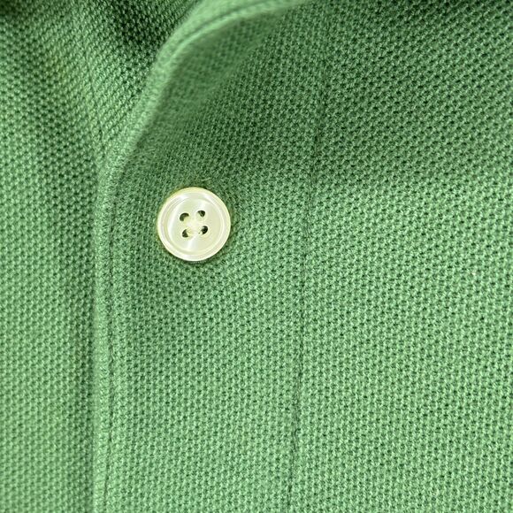 LL BEAN Shirt Mens L Golf Polo Short Sleeve Y2K 2000s Pique Cotton Green VTG - Picture 7 of 15